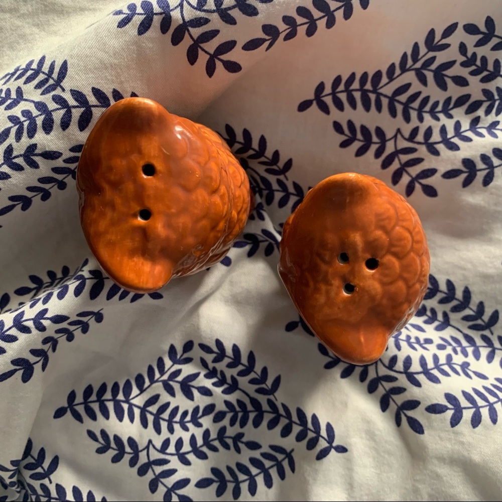 retro pair of vintage owl salt & pepper shakers ✨ - Picture 2 of 8